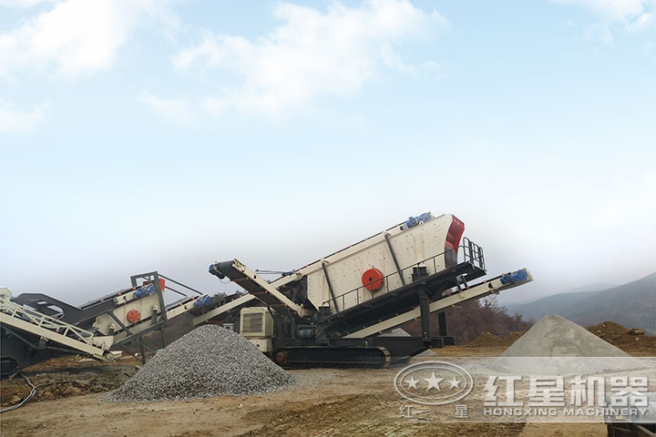 車載流動石子、粉碎機生產(chǎn)現(xiàn)場